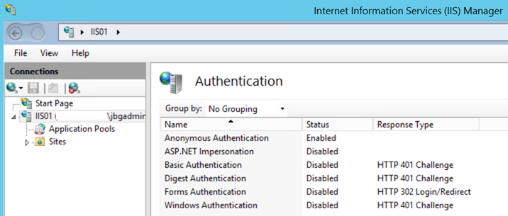 IIS Manager Authentication