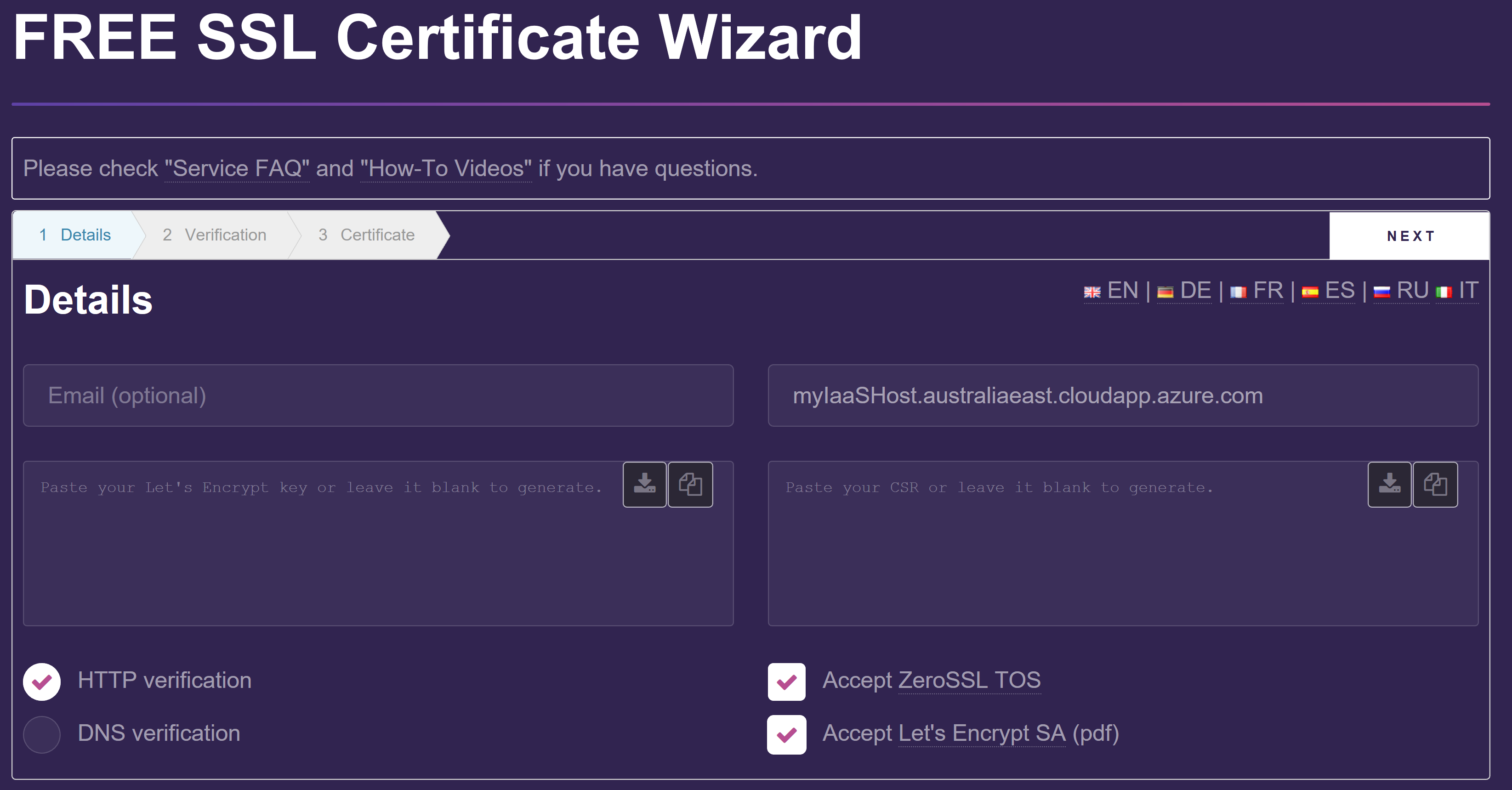 Generate Azure IaaS Windows SSL Certificate Start.PNG